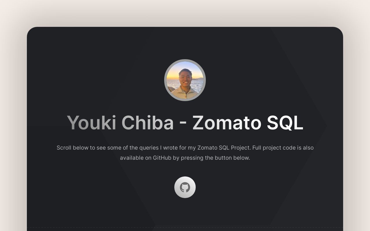 Zomato SQL